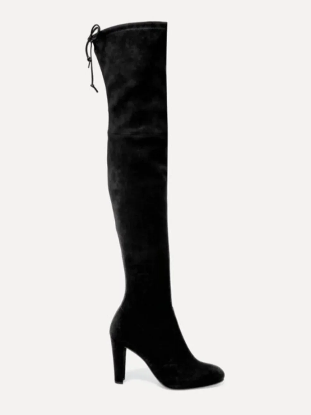 Stuart Weitzman ICONIC Highland stretch-suede over-the-knee black boots shoe 5M